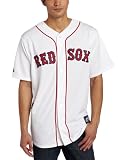 MLB Men's Boston Red Sox Carl Crawford White Home Short Sleeve 6 Button Synthetic Replica Baseball Jersey Spring 2012  (White, Large)