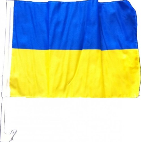 1 x Autofahne Autoflagge 45 x 30 Ukraine Auto Fahne Fahnen Flagge Flaggen EM 2012 mit Halterung