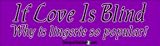 If Love Is Blind Why Is Lingerie So Popular - Refrigerator Magnets 7x2 in