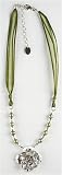 Pearl & Sterling Silver Flower Ribbon Necklace, 15-18