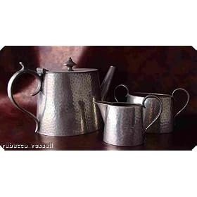 Hutton Sheffield 04867 hammered Pewter Teaset