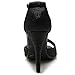Ollio Women's Shoe Metalic Glitter Ankle Strap High Heel Dress Sandal