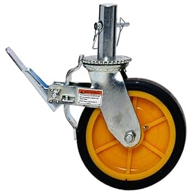 Bil-Jax 0026-962-4 Swivel Plastic Casters with Brake, 8-Inch, 4-Pack