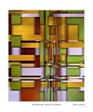 Algorithmic Weave in Green Abstract Photographic Poster Print by David Jones, 20x24