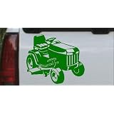 6in X 5.1in Dark Green -- Lawn Mower Lawn Care Landscaping Business Car Window Wall... by Rad Dezigns