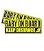 Wrapco Baby on Board Sticker for Cars Baby Safety Sign Decal, Auto Baby on Board Sign for Vehicles