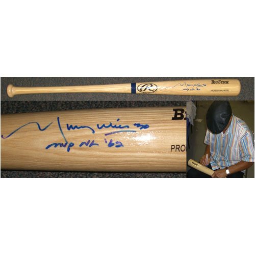 Maury Wills (Los Angeles Dodgers) Signed Autographed Official Pro Model Baseball Bat (PSA/DNA COA)