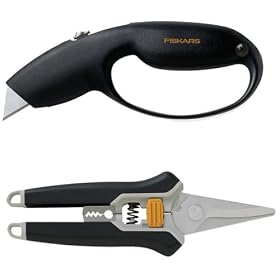 Fiskars 7873 6980 SoftGrip Multi-Snip with PowerGrip Utility Knife