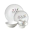Pfaltzgraff Penguin Skate 16-Piece Dinnerware Set, Service for 4