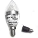 Onite E14 E12 LED Candelabra Light Bulb, Sharp bulb, Wall light, 110V 3W Warm White, Silvery + Free E12 to E14 Lamp socket transform Adapter, perfectly fit your holder