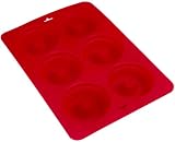 SiliconeZone 6 Mold Mini Bundform Pan, Red