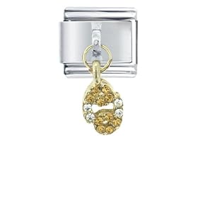 Rhinestone Cancer Zodiac Italian Charm
