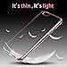 iPhone 6 Case, KKtick 4.7'' Ultra Slim Crystal Clear back panel Metal Plating Bumper case iPhone 6s Gel Case Frame TPU Soft Case Cover for iPhone 6S/6-Rose