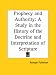 Prophecy and Authority: A Study in the History of the Doctrine and Interpretation of Scripture
