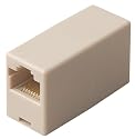 RJ45 MODULAR COUPLER STRAIGHT RJ45F TO RJ45F IVORY