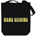 Canvas Tote Bag Black  Hang Gliding / DOPPLER EFFECT  Sports