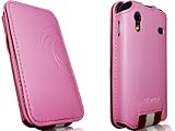 Samsung Galaxy Ace GT-S5830 Novoskins iStyle Magneta Premium PU Leather Fli ....