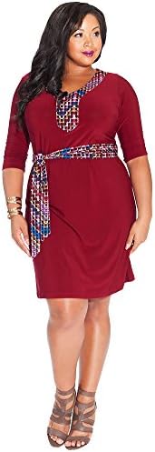 IGIGI Women's Plus Size Gillian Dress in Burgundy 14/16