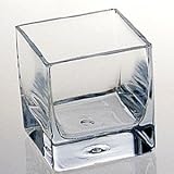 CASE OF 24 3.3"H X 3" X 3" Clear Square Vases