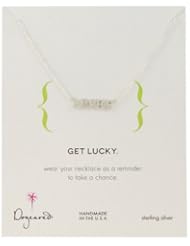 Dogeared Sterling Silver Words To Live By Lucky Necklace, 18"