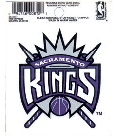 Sacramento Kings Reusable Static Window Cling