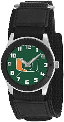 University of MIAMI HURRICANES youth ladies black adjustable velcro watch free shipping