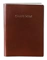 Brown Embossed Carpe Diem Leather Journal - Lined
