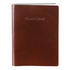 Brown Embossed Carpe Diem Leather Journal - Lined