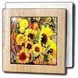 Sun Flower flowers - 6 Inch Tile Napkin Holder