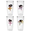 Beautiful Ballerinas (AFR) 16 oz Insulated Beverage Tumblers Set, Clear (4 designs)