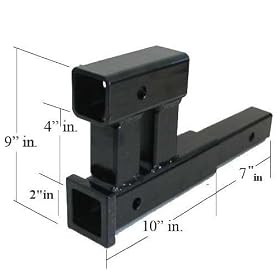 4000lb Dual Hitch Extension Bicycle Trailer Receiver