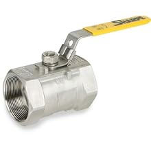 Sharpe Valves 58876 Series Stainless Steel 316 Ball Valve, Unibody, Inline, Lever Handle, NPT Female