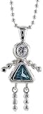 Sterling Silver Birthstone Baby Brat Girl Pendant for March 41PBkZXcQDL. SL160 Sterling Silver Birthstone Baby Brat Girl Pendant for March