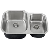 Ticor Undermount 16-Gauge Stainless Steel Double Bowl Kitchen Sink