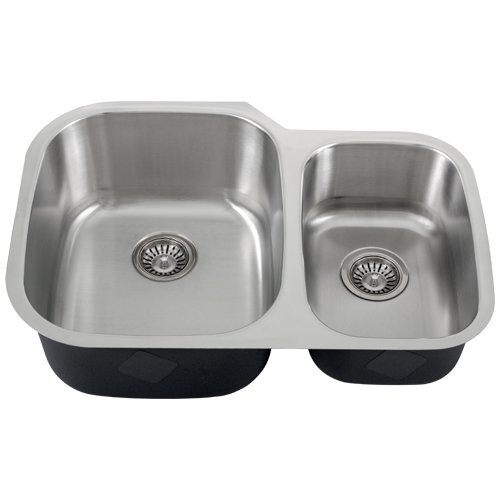 Ticor Undermount 16-Gauge Stainless Steel Double Bowl Kitchen Sink