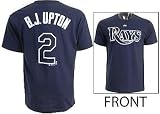 Majestic Navy Tampa Bay Rays B.J. Upton Tee