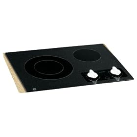 JP256WMWW 21 Smoothtop Electric Cooktop with 2 Ribbon Elements 6/9 Dual Element Simmer O