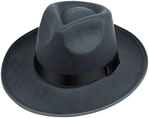 Men's Fedora Party Wedding Wide Brim Floppy Flet Hat