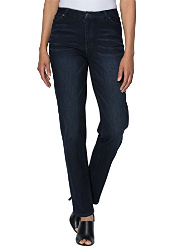 Plus Size Tall Invisible Stretch 5Pkt Straight Leg Jean