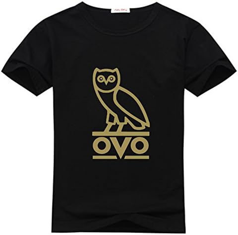 YUT GE Men's Personalized Drake Ovo Rapper Custom Diy Print T- Shirt Black-XXXL