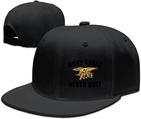 Us Navy Seals Never Quit Snapback Hats Flat Bill Baseball Hats