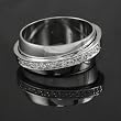 Silvertone CZ Accented Fashion Ring