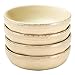 Rachael Ray Cucina Dinnerware 4-Piece Stoneware Fruit Bowl Set, Almond Cream