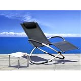Transat a bascule *2* Lot de 2 transats design NOIR - Rocking chair / Chaise longue - Bain de soleilpar Royal