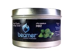 Mint Beamer Ultra Premium Hookah Molasses 250 gram tin. Huge Clouds, Amazing Taste! 100 % Tobacco, Nicotine & Tar Free but more taste than tobacco! Compare to Hookah Tobacco! GREAT TASTE, LOTS OF SMOKE & SMELLS GREAT!!!