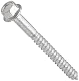Grade 2 Hot Dip Galvanized Steel Flange Lag Screw, Hex Drive, 3/8" - 7, 4" Length, Partia