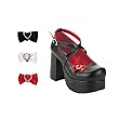 DEMONIA By Pleaser Womens Shoes Mary Jane Platform Abbey ABB-03 ABBEY-03 Black Color Change Bows Gotchic Emo Rockstar DEMONIA By Pleaser Womens Shoes Mary Jane Platform Abbey ABB-03 ABBEY-03 Black Color Change Bows Gotchic Emo Rockstar