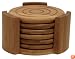 Lipper Bamboo Collection 7-Piece Coaster Set