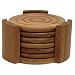 Lipper Bamboo Collection 7-Piece Coaster Set