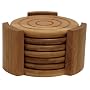 Lipper Bamboo Collection 7-Piece Coaster Set